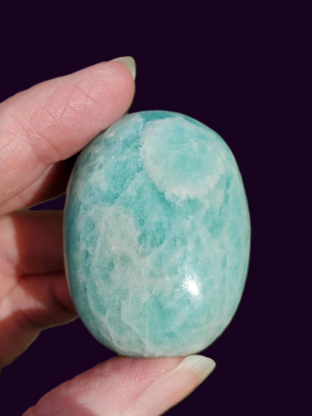 Amazonite Palm Pillow Stone (T2)